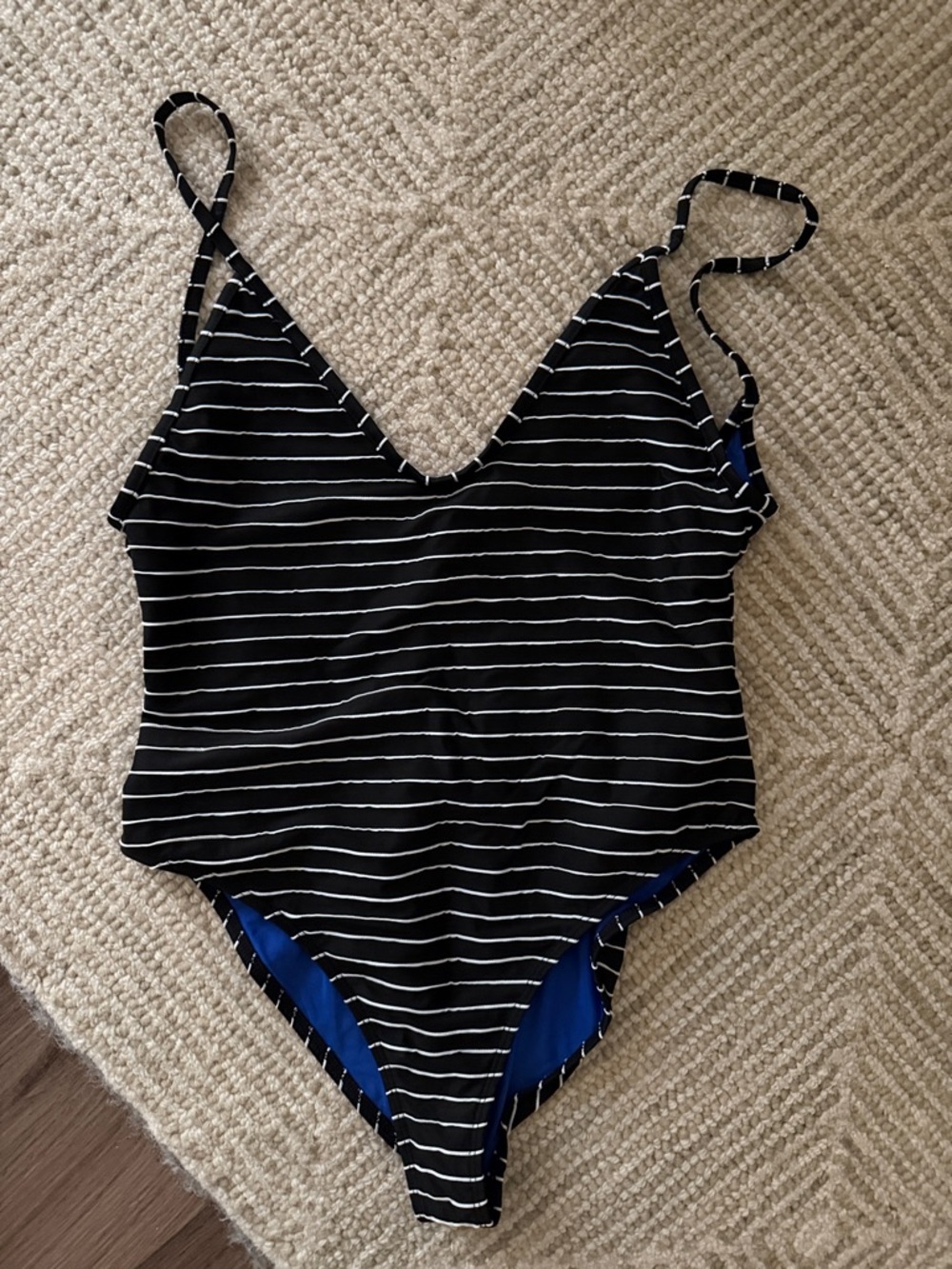 Bower Swim Black & White Stripe One-Piece Swimsuit - medium